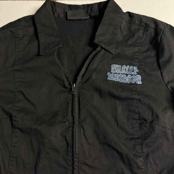 Harley Davidson‎ Zip Shirt Womens Large Motorcycle Black - Picture 4 of 8